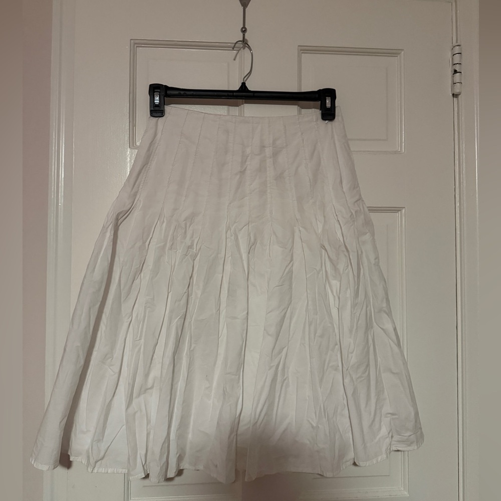 J. Crew Crisp White A-Line Skirt
